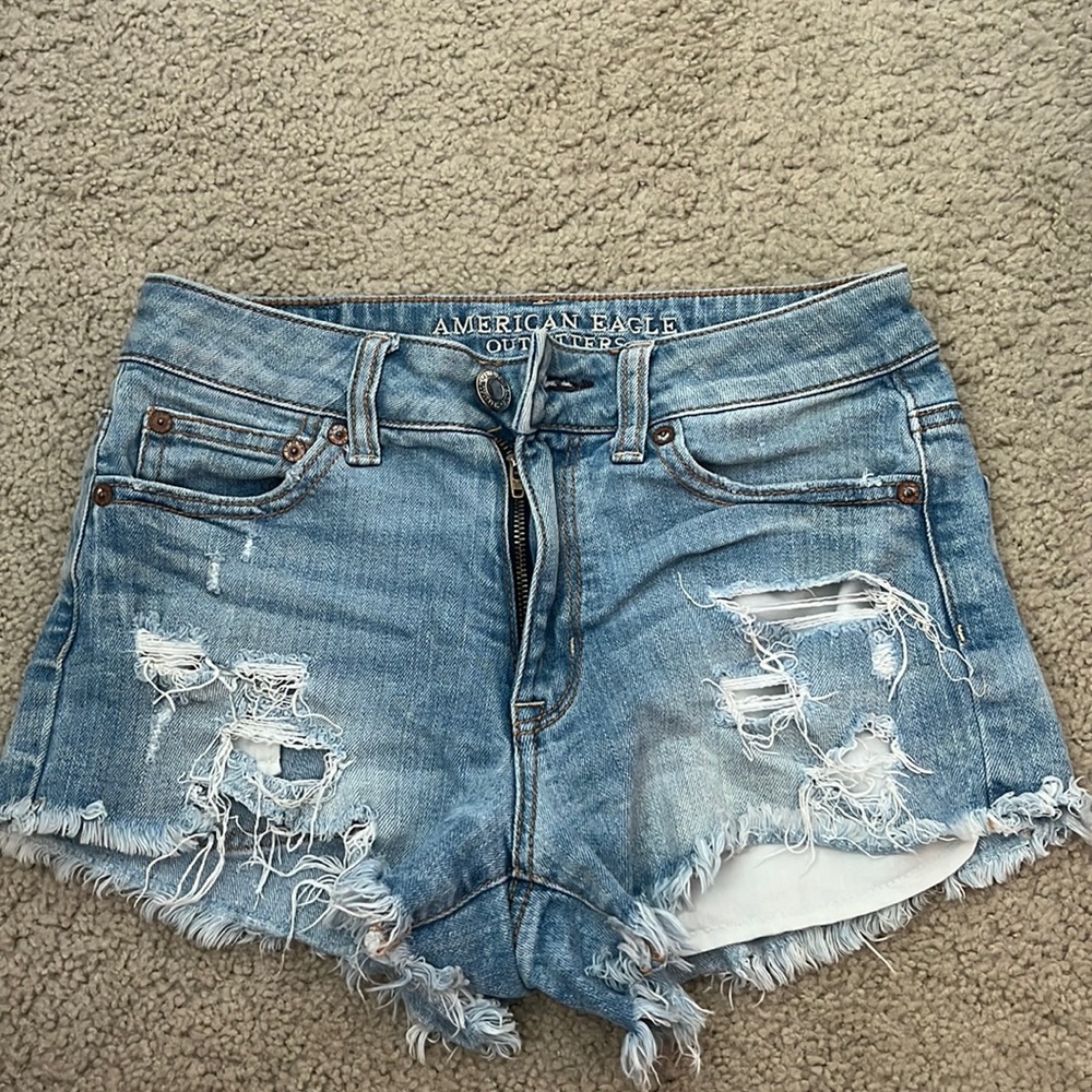 American eagle high rise festival Jean shorts